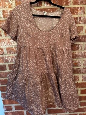 A New Day Mauve Tunic with Subtle Dot-Print